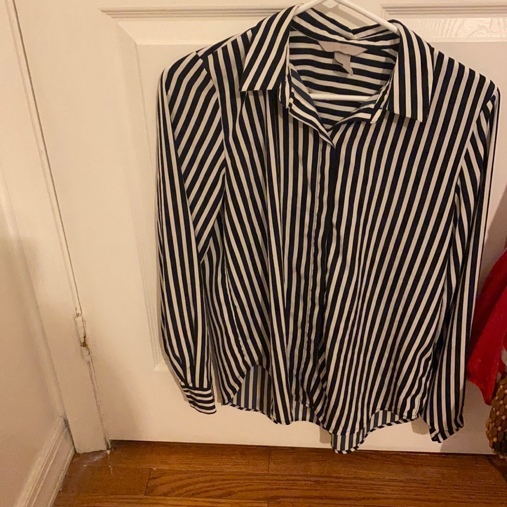 Printed button up blouse